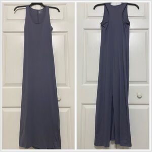 Pact Organic Cotton Sleeveless Maxi Tank Dress Gray